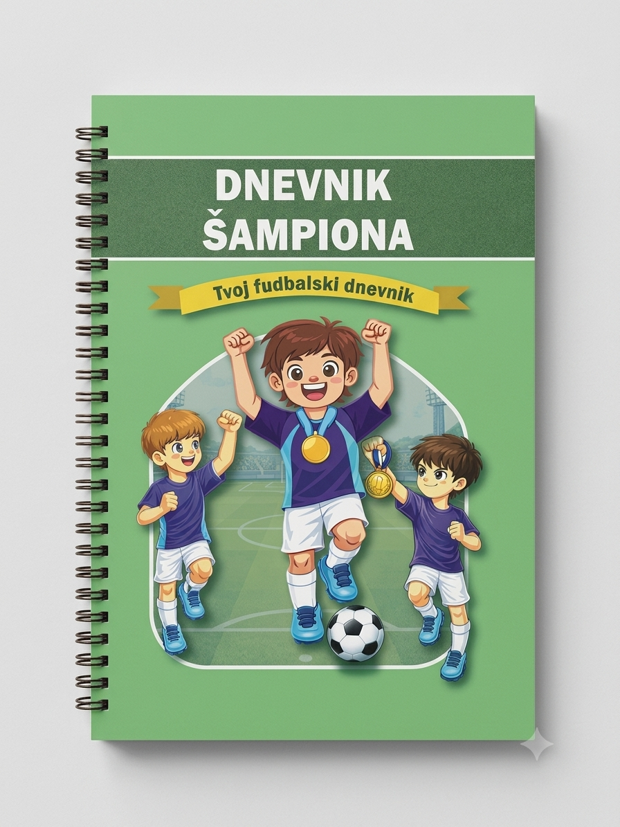 Dnevnik šampiona — fudbalska knjiga snova i ciljeva za dete